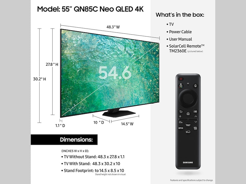 Samsung QN55QN85DAFXZA 55" Class Samsung Neo QLED 4K