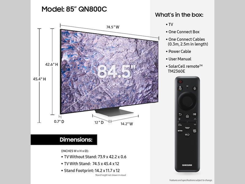 Samsung QN85QN800CFXZA 85" Class Samsung Neo QLED 8K