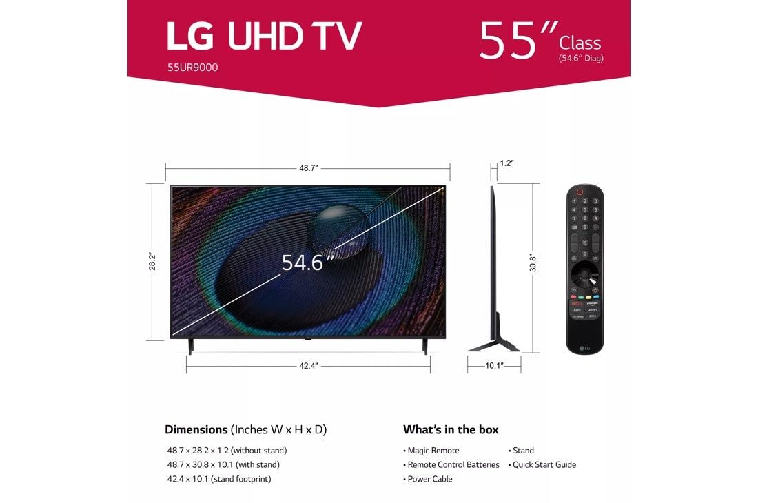 LG 55UR9000PUA 55" 4K HDR LED TV w/ThinQ AI