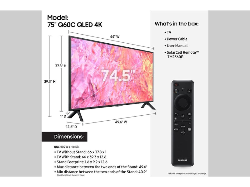 Samsung QN70Q60CAFXZA 70" Class QLED 4K Q60C