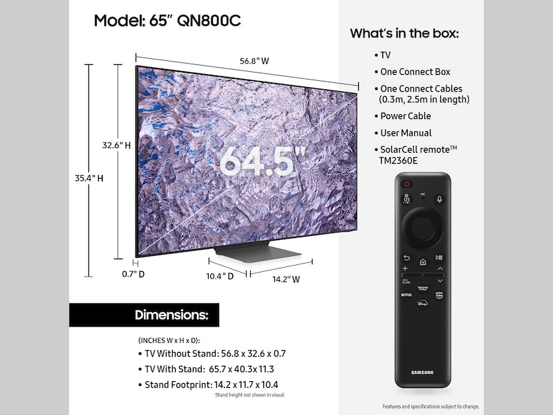 Samsung QN65QN800DFXZA 65" Class Samsung Neo QLED 8K