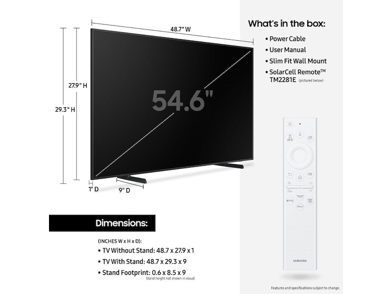 Samsung QN55LS03DAFXZA 55" Class The Frame QLED 4K